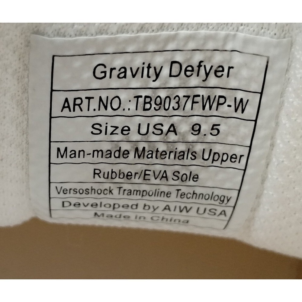 GDEFY Gravity Defyer Energiya Womens Walking Cross Training Shoes Size 9.5 White - Picture 8 of 8
